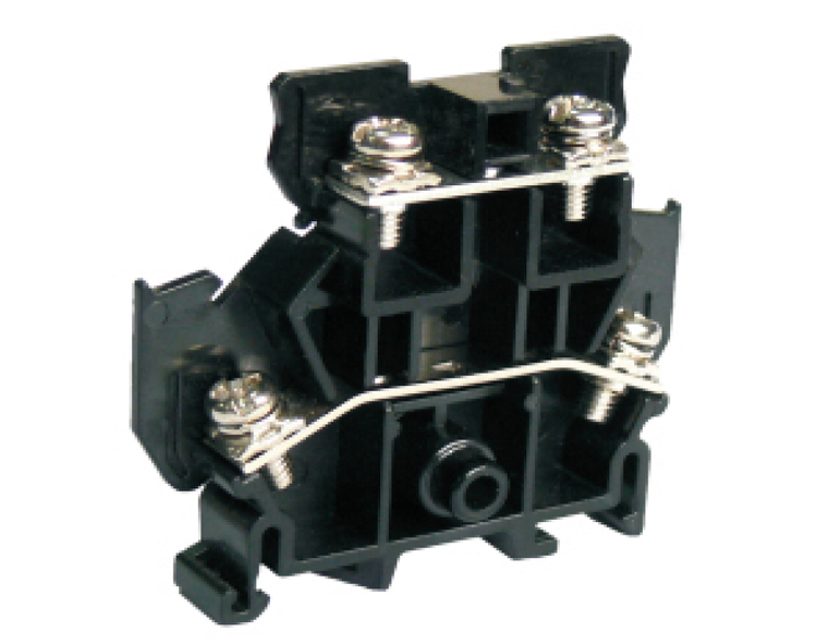 Барьерная клемма UTD-15/2-2 - Барьерная этажная клемма, тип фиксации провода: винтовой, номинальное сечение: 2 мм кв., 20A, 660V, ширина: 8 мм, цвет: черный, тип монтажа: DIN 35