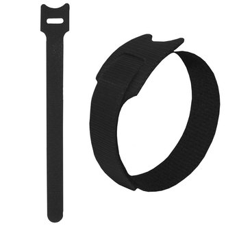 Липучка 210Х16 ММ, черный (50шт) - Хомут-липучка 210х16 мм, черный (упаковка 50шт)