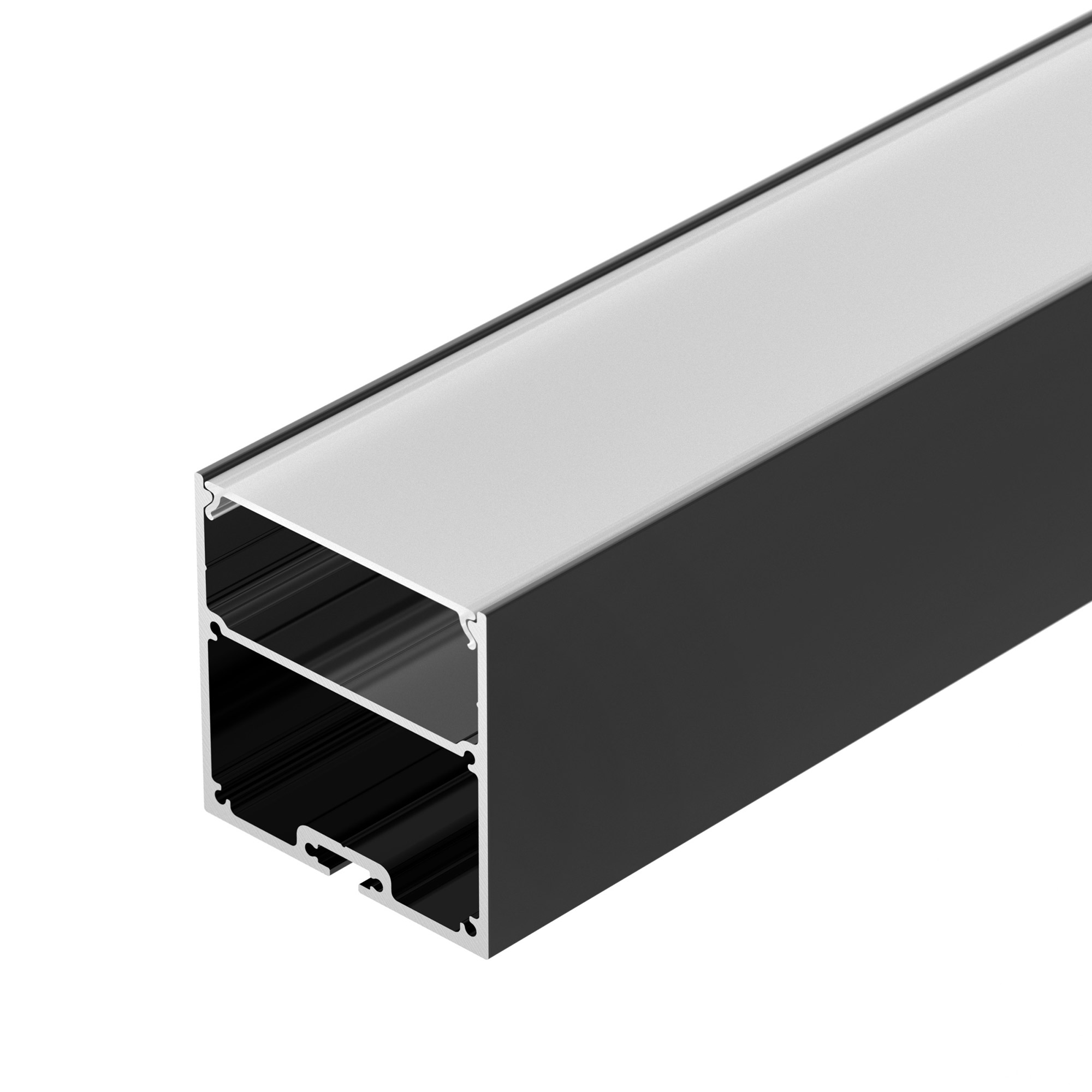 Профиль SL-LINE-5050-LW-3000 ANOD BLACK 043977 - Алюминиевый анодированный профиль для светодиодных лент и линеек. Цвет - черный. Габаритные размеры (LхWхH): 3000x50x50 мм. Ширина площадки для ленты 39,5 мм. Отсек для БП 44х21 мм. Экраны, заглушки и други