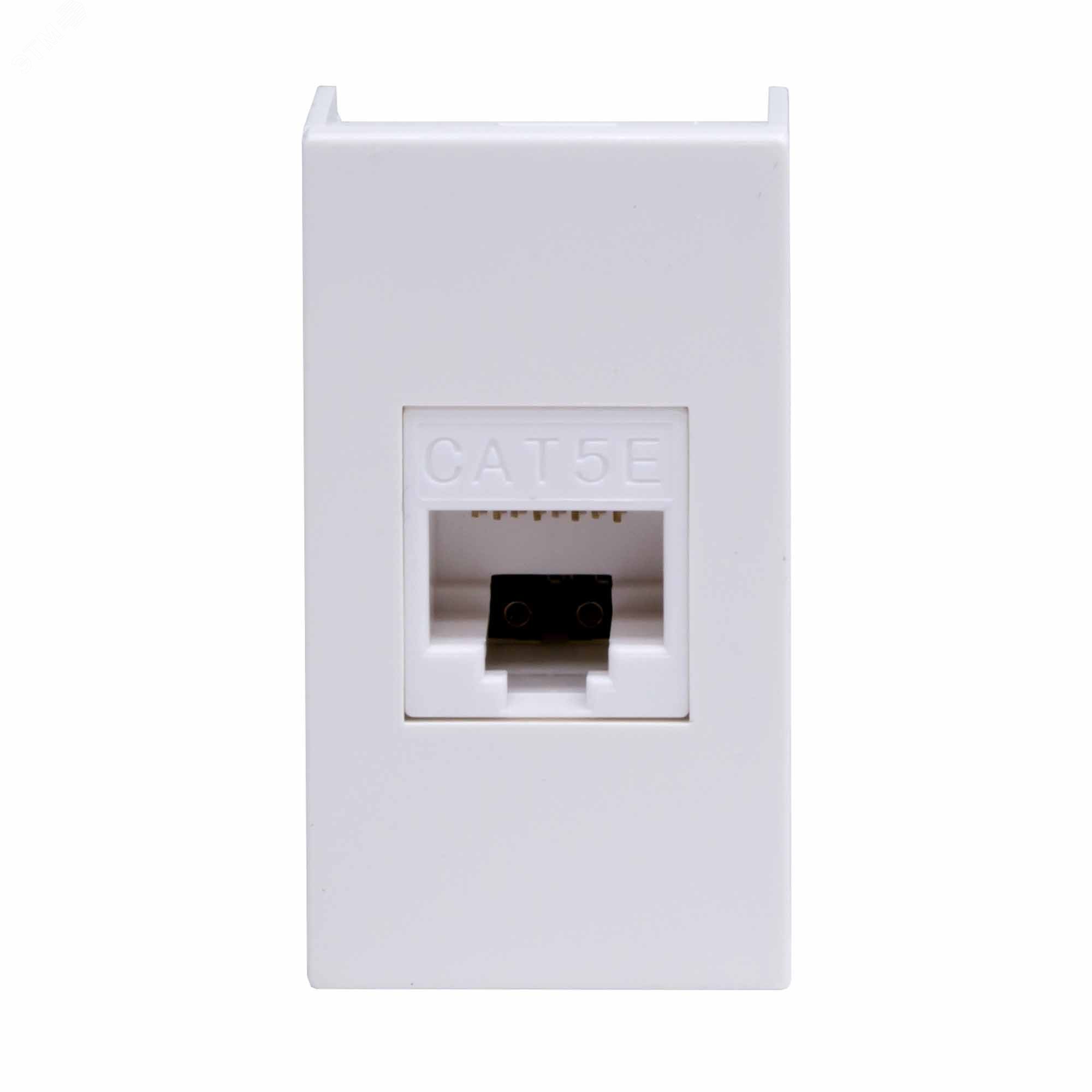 Розетка компьютерная 1-м 1мод. Viva RJ45 кат.5E бел. 45038