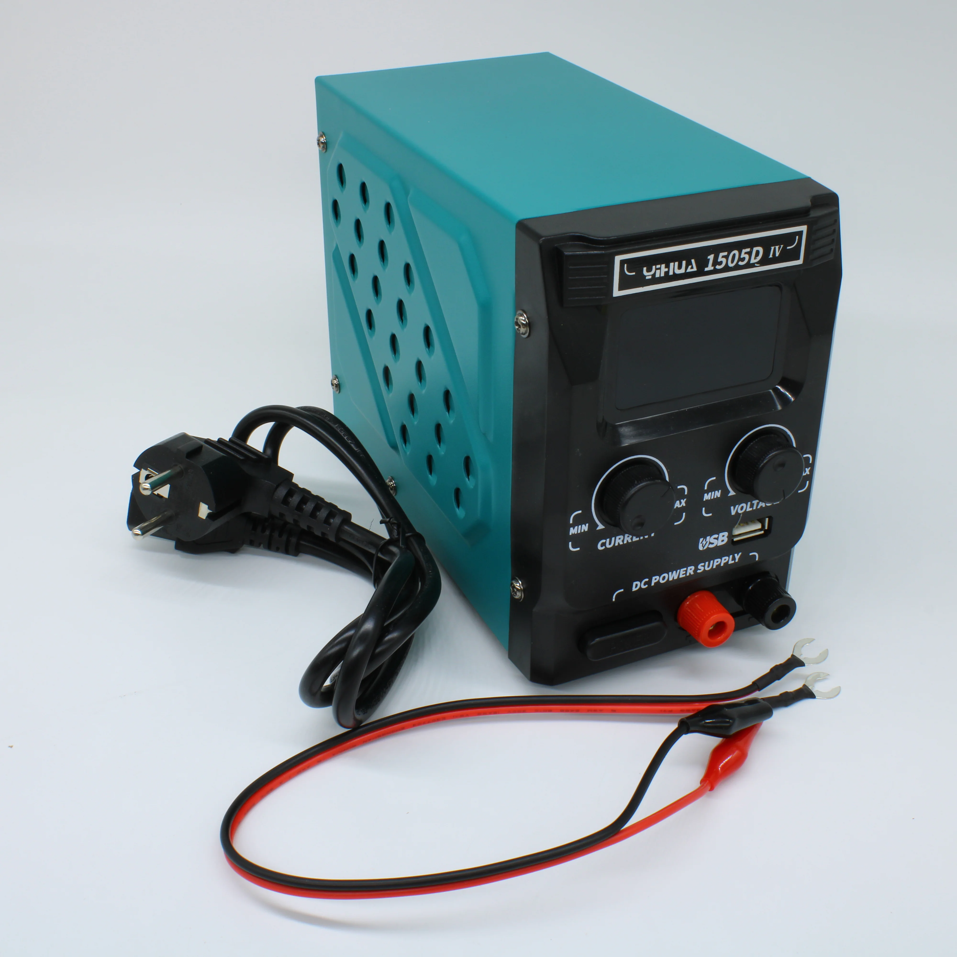 YIHUA 1505D-IV - Лабораторный источник питания, выходное напряжение 0-15В, выходной ток 0-5А, 75Вт, USB выход 5В, поддержка быстрой зарядки