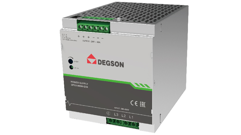Блок питания DPS3-960W-D24 - Источник питания, трехфазный, 24V / 40A / 960W; диапазон входных напряжений: 340 - 550VAC / 480 - 780VDC монтаж: на DIN рейку, температура окружающей среды –30°C…+70°C