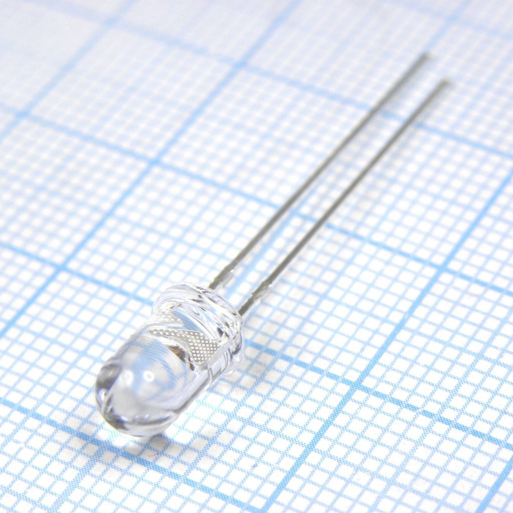 BL-L522VC - Светодиод 5мм/ультрафиолетовый/405нм/180мкд/прозрачный/15°