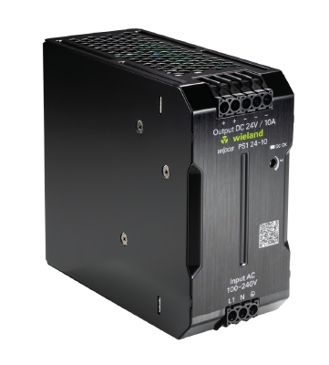 Блок питания WIPOS PS1 24-10 - Источник питания, однофазный, 24 V / 10 A, 240 W; диапазон входных напряжений: 85 – 264 V AC, 90 – 350 V DC; габариты (мм): ширина x высота x глубина: 60 x 125 x 150; вес 0,9 кг; монтаж: на DIN рейку, температура окружающей 