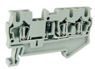 Клемма с диодом UJ5-2.5/1X2DE - Клемма с диодом, 3 точки подключения в клемме, серия E, тип фиксации провода: пружинный, номинальное сечение: 2,5 мм кв., 1A, 500V, ширина: 5,2 мм, цвет: серый, стандарт GB/T14048.1, тип монтажа: DIN 35