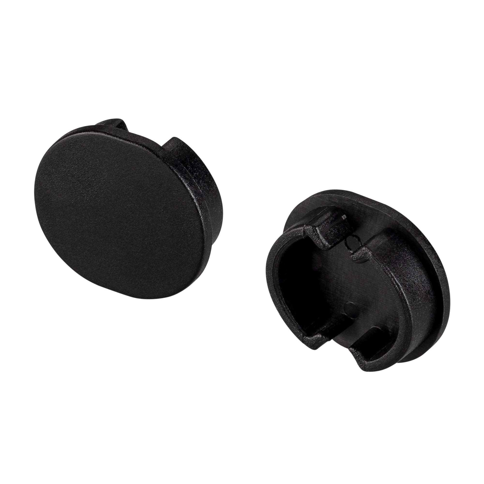 Заглушка ARH-ROUND-D20-DUAL BLACK глухая 039303 - Пластиковая глухая заглушка для профиля ARH-ROUND-D20-DUAL. Цвет черный. В комплекте 2 заглушки без отверстия. Цена за комплект.