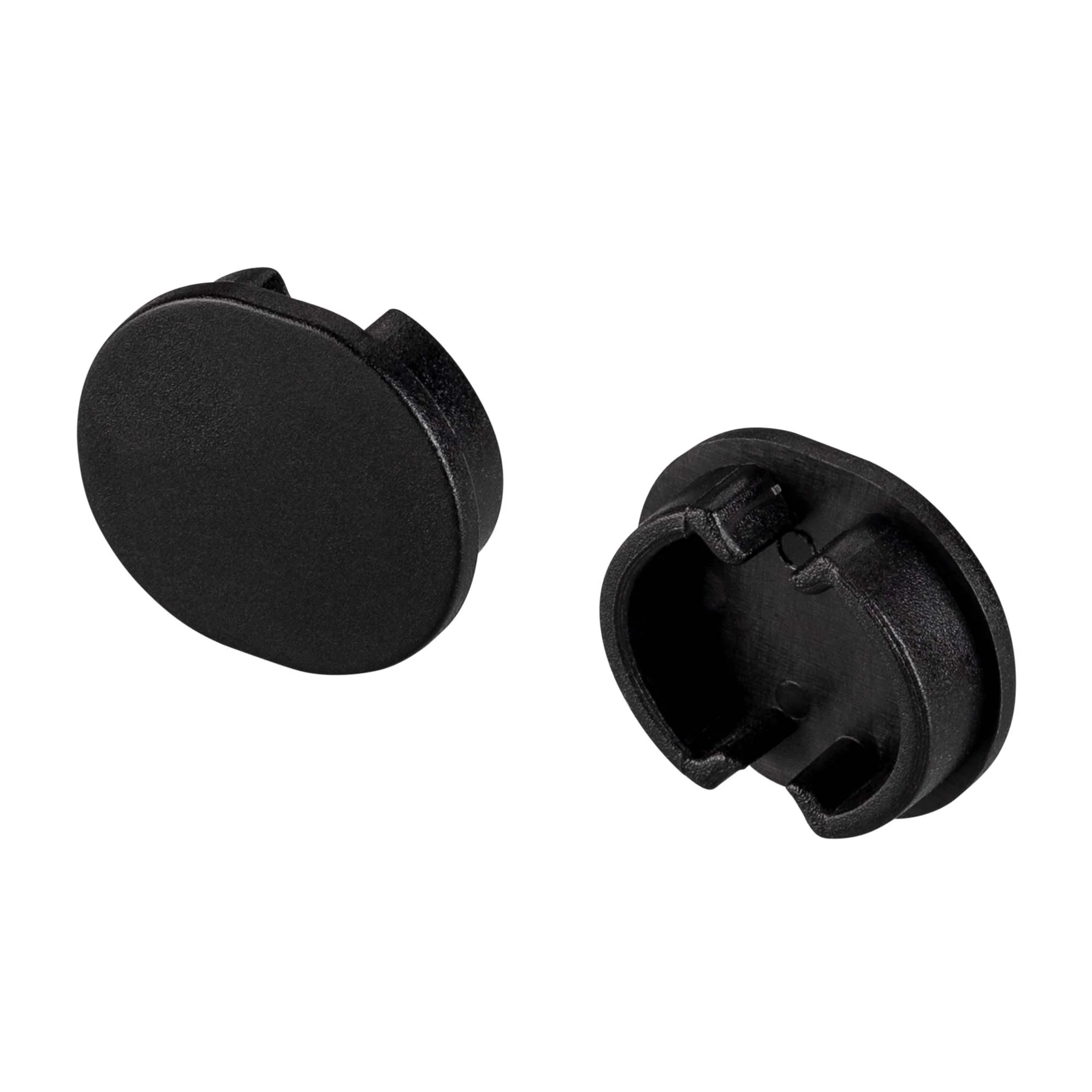 Заглушка ARH-ROUND-D20-DUAL BLACK глухая 039303 - Пластиковая глухая заглушка для профиля ARH-ROUND-D20-DUAL. Цвет черный. В комплекте 2 заглушки без отверстия. Цена за комплект.