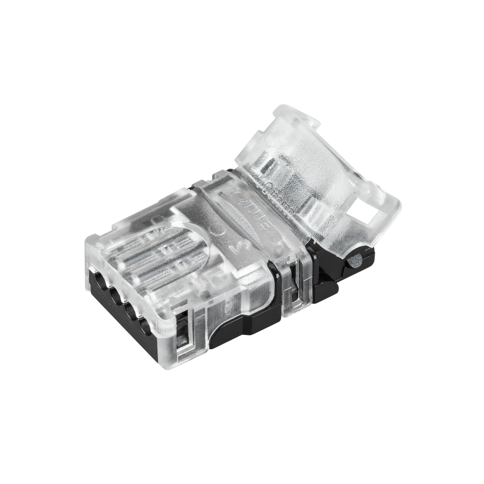 Коннектор HIP-MONO-10mm-2pin-STW-HD 042069 - Одиночный коннектор (без провода) для подключения питания к открытым IP20 светодиодным одноцветным лентам шириной 10 мм с высокой плотностью светодиодов. Материал - прозрачный пластик. Обеспечивает соединение б