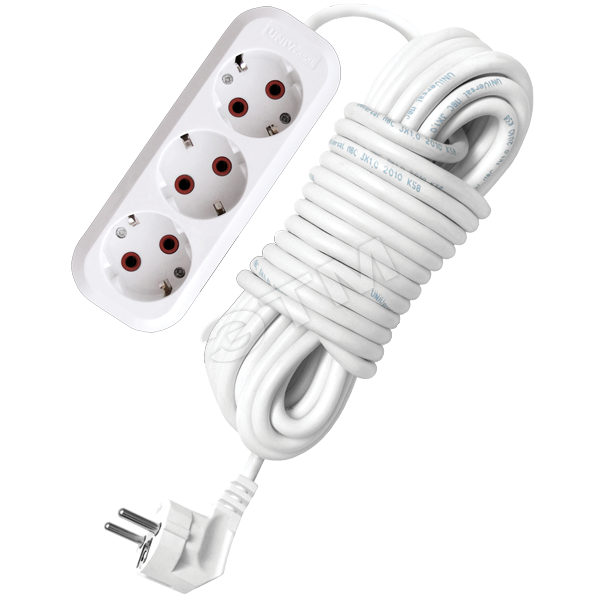 Удлинитель бытовой 3х10м с заземлением 10А У10-554 554-10