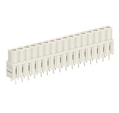 Розетка Wiecon 8213 BL / 16 G - Розеточный разъем, вертикальный, на плату, шаг 5,08 мм, 16 полюсов, фиксация на плате пайкой, 690V, 12А, с маркировкой, цвет: серый, серия 8213 BL G