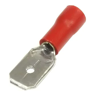 MDD1.25-250 - Клемма ножевая авто(П) 6,3мм.пров.0,5-1,5мм.изолированная RED
