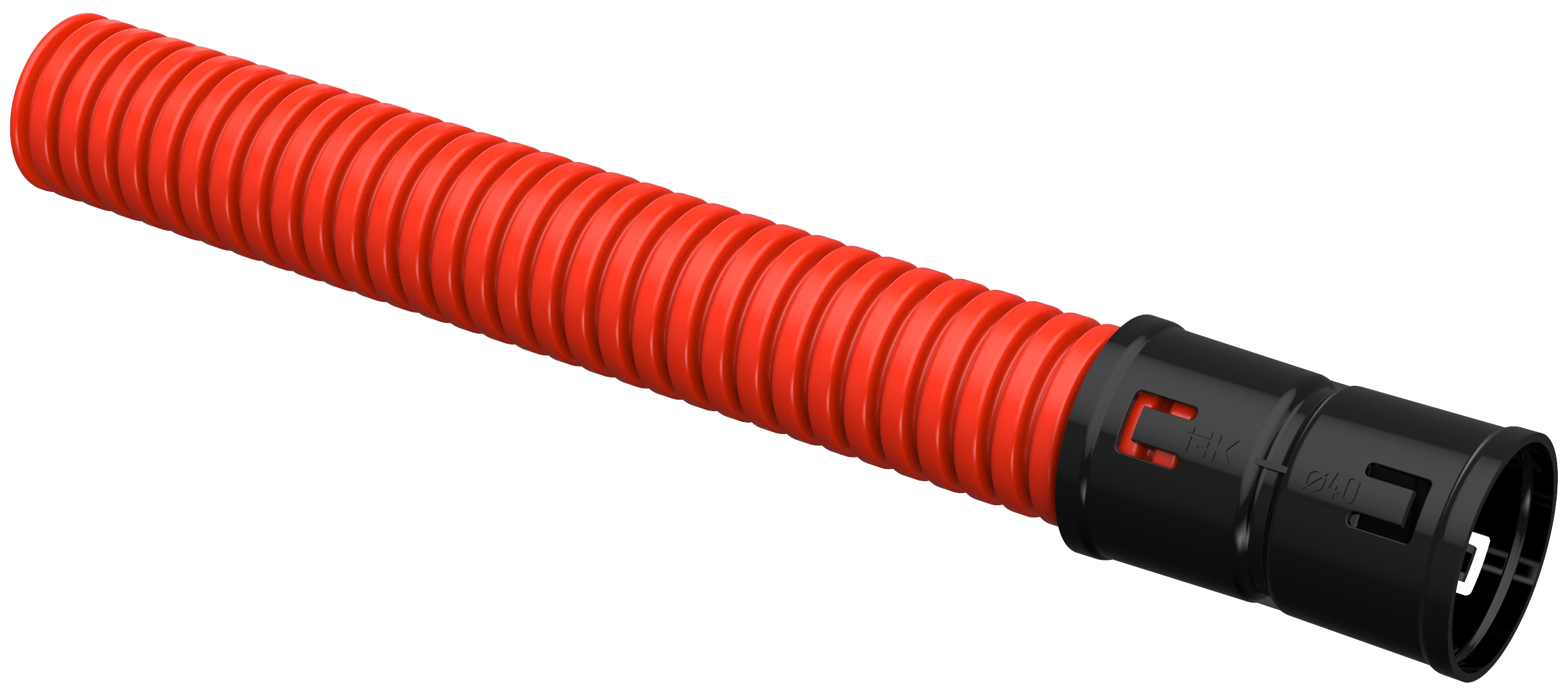 ELASTA Труба гофрированная двустенная ПНД d=40мм красная (25м) IEK