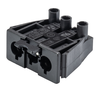 Вилка GST18I3S S1 R V SW - Вилочный разъем в панель, 3 полюса, номинальное напряжение: 250V, номинальный ток: 20A, цвет: черный, серия gesis GST18i3