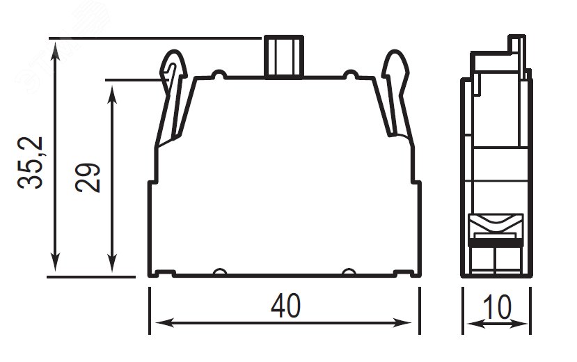 Контактный блок с клеммными зажимами под винт, нормально-открытый ACVL02