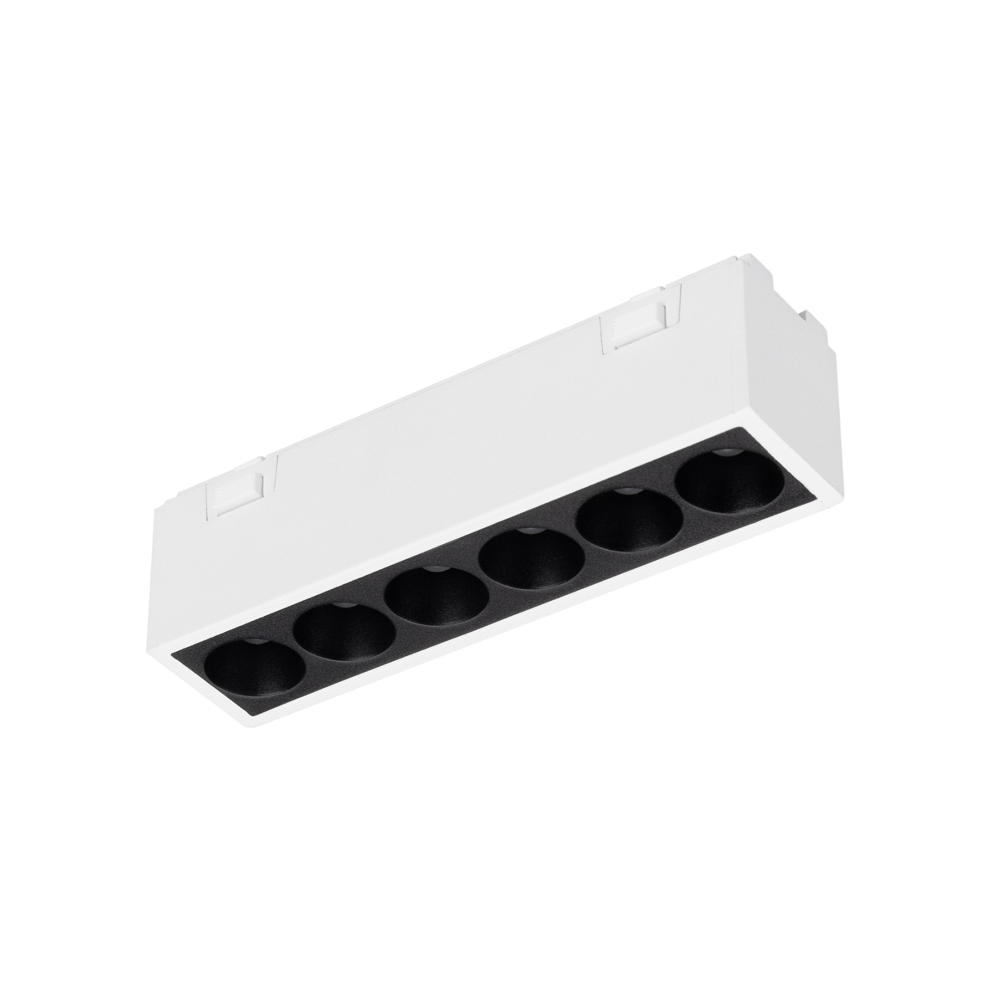 Светильник MAG-VIBE-LASER-L101-6W Warm3000 (WH, 24 deg, 48V) 044417 - Светильник для магнитных треков MAG-VIBE. Мощность 6 Вт, св. поток 475 лм, 79 лм/Вт, теплый 3000 K, CRI>90, угол 24°, напряжение питания 48 В. Белый прямоугольный корпус из алюминия, эк