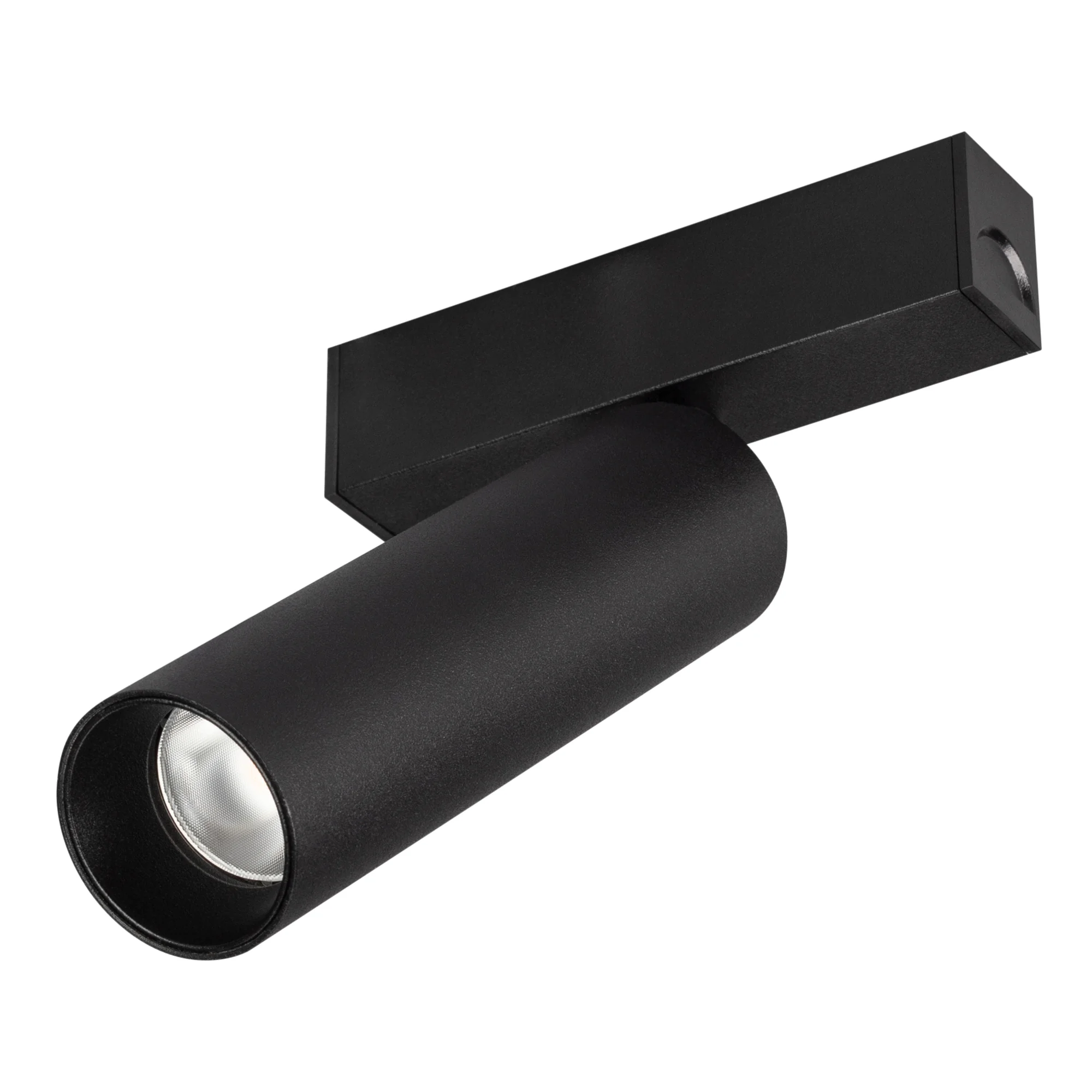 Светильник MAG-SPOT-25-R120-12W Day4000 (BK, 30 deg, 24V, DALI) 046320 - Светильник поворотный для магнитных треков шириной 25 мм с управлением DALI, мощность 12 Вт. Цвет свечения ДНЕВНОЙ 4000K, световой поток 990 лм, угол 30°, CRI>90. Корпус прямоугольны