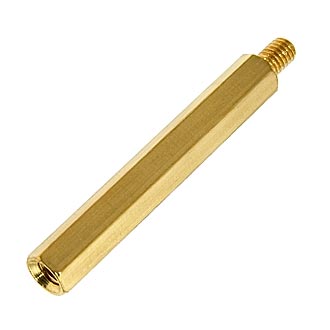 PCHSN-40 M4 - Стойка латунная, без покрытия шестигранная М4 отверстие-винт, L=40мм