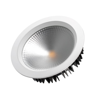 Светодиодный светильник LTD-220WH-FROST-30W Warm White 110deg 021070 - Встраиваемый круглый светильник, угол 110° / 30Вт / ТЕПЛЫЙ БЕЛЫЙ 3000K / светодиод 1x30W / 2400-2700 лм, CRI>80. Белая лицевая панель. IP44. Питание AC180-240V, 30Вт, 700mA 39-47V, дра