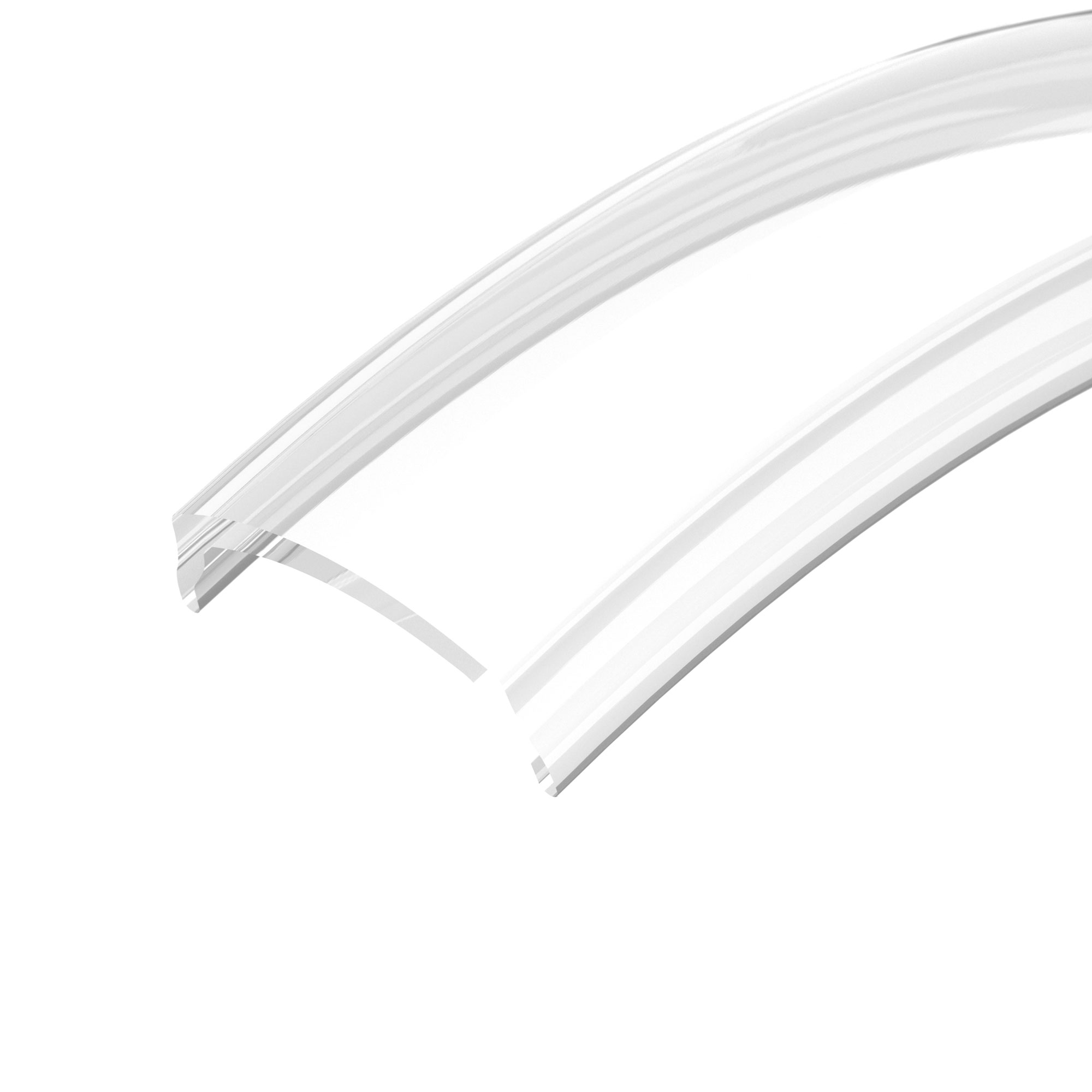 Экран ARH-BENT-W11-2000 Clear 023594 - Прозрачный экран (PC) для профиля ARH-BENT-W11-2000 ANOD. Светопропускание до 96%. Длина 2000мм. Цена за 1м.
