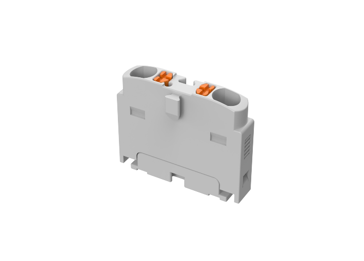 Проходной блок TPA1.5-2-GY - Проходной блок, 2 точки подключения, тип фиксации провода: push-in, номинальное сечение: 1,5 мм кв.,  17,5A, 450V, цвет: серый