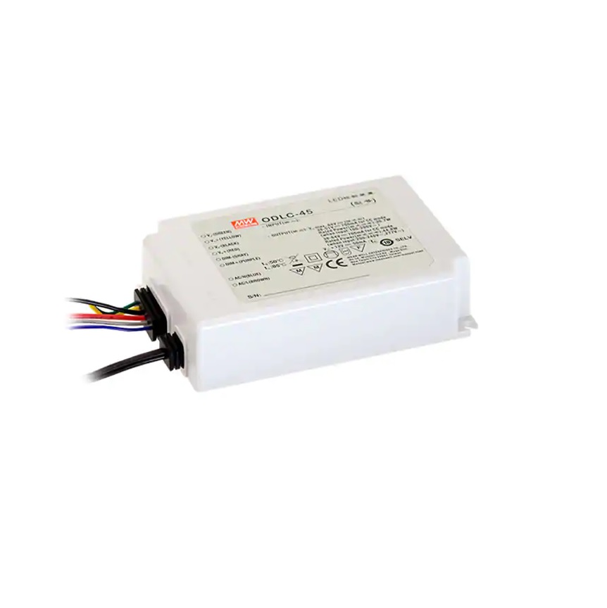 ODLC-45-350 - AC-DC, 33.3Вт, вход 90…295В AC, 47…63Гц/125…417В DC, ККМ, выход 57…95В/350мА, изоляция 3750В AC, в кожухе 120х75х25, -20…+80°С (корпус), димминг 0...10 В/ШИМ