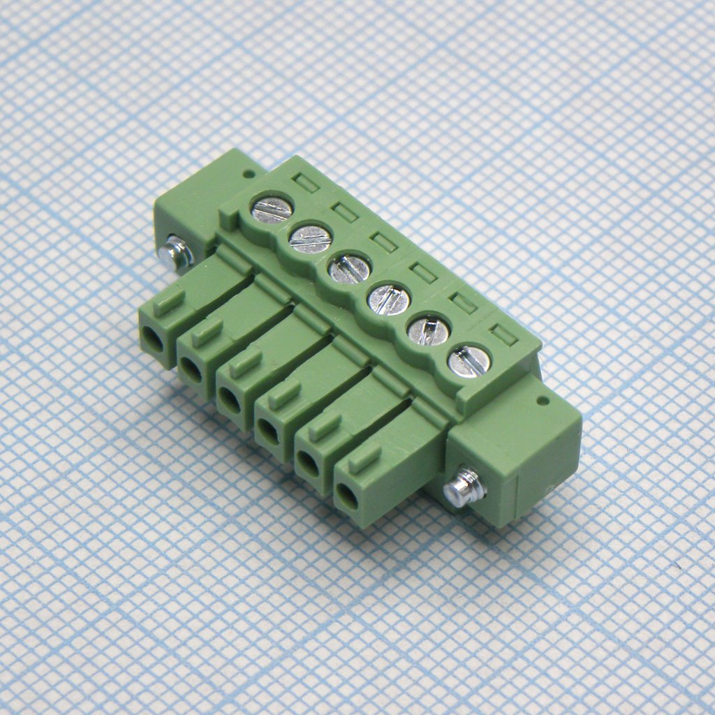 15EDGKM-3.5-06P-14-00A(H) - Разъемный клеммный блок, 6 контактов. Серия 15EDGKM-3.5