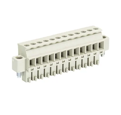 Розетка Wiecon 8813 B / 12 VR OB - Розеточный разъем, прямой, на кабель, шаг 3,81 мм, 12 полюсов, номинальное сечение: 1,5 мм кв., винтовая фиксация провода, 250V, 8А, без маркировки, цвет: серый, серия 8813 B VR
