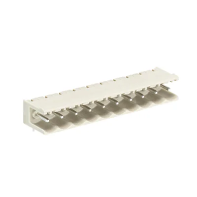 Вилка Wiecon 8213 S / 10 W OB GR OF - Вилочный разъем, горизонтальный, без боковых стенок, на плату, шаг 5,08 мм, 10 полюсов, фиксация на плате пайкой, 400V, 12А, без маркировки, цвет: серый, серия 8213 S WOF