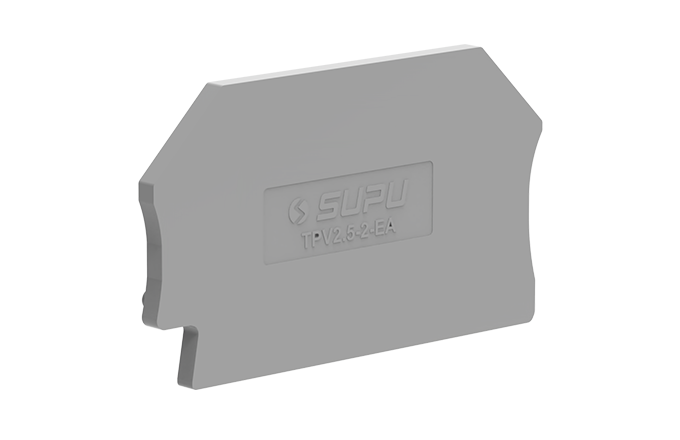 Торцевая крышка TPV2.5-2-GY-EA - Торцевая крышка для клемм TPV2.5-2…, цвет: серый