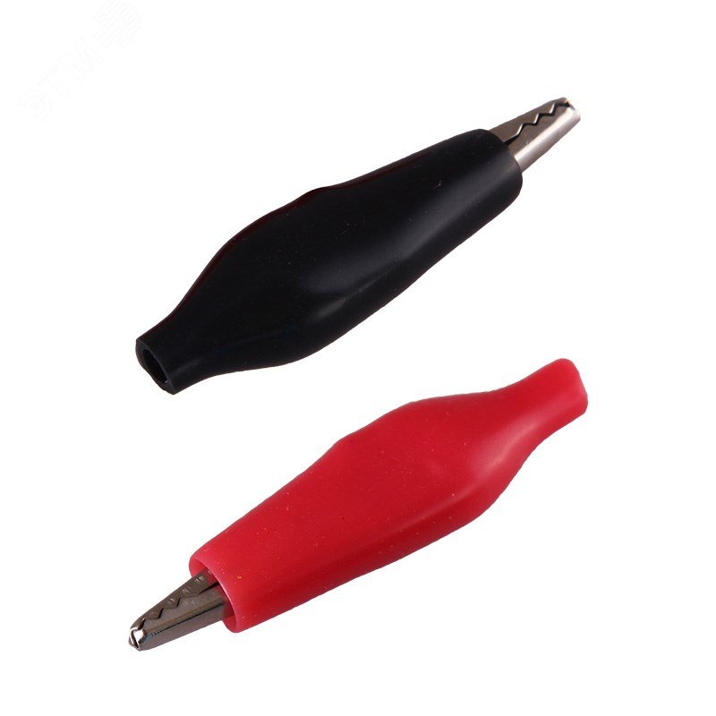 Зажим "крокодил" 5А 40мм в изоляторе (пакет Боб) (уп.2шт) 16-0001-9