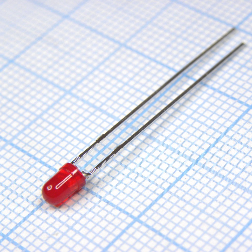 L-7104ID - Светодиод 3мм/красный/625нм/8-20мкд/40°