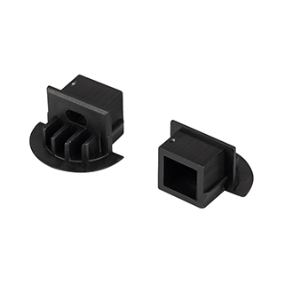 Заглушка для PDS-F черная с отверстием 026206 - Заглушка пластиковая для профиля PDS-F-2000 с отверстием. Материал - пластик (PP), черный.