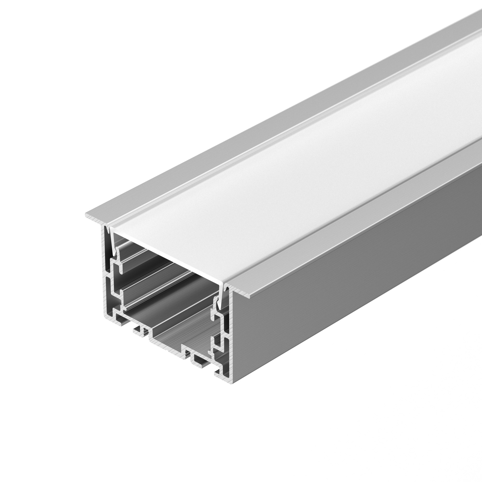 Профиль с экраном S2-LINIA69-F-2500 ANOD+OPAL 021177 - Комплект с экраном. Алюминиевый анодированный профиль для светодиодных лент и линеек. Габаритные размеры (LхWхH): 2500x69x35 мм. В комплекте профиль, PC матовый экран. Ширина площадки для ленты 34 мм.