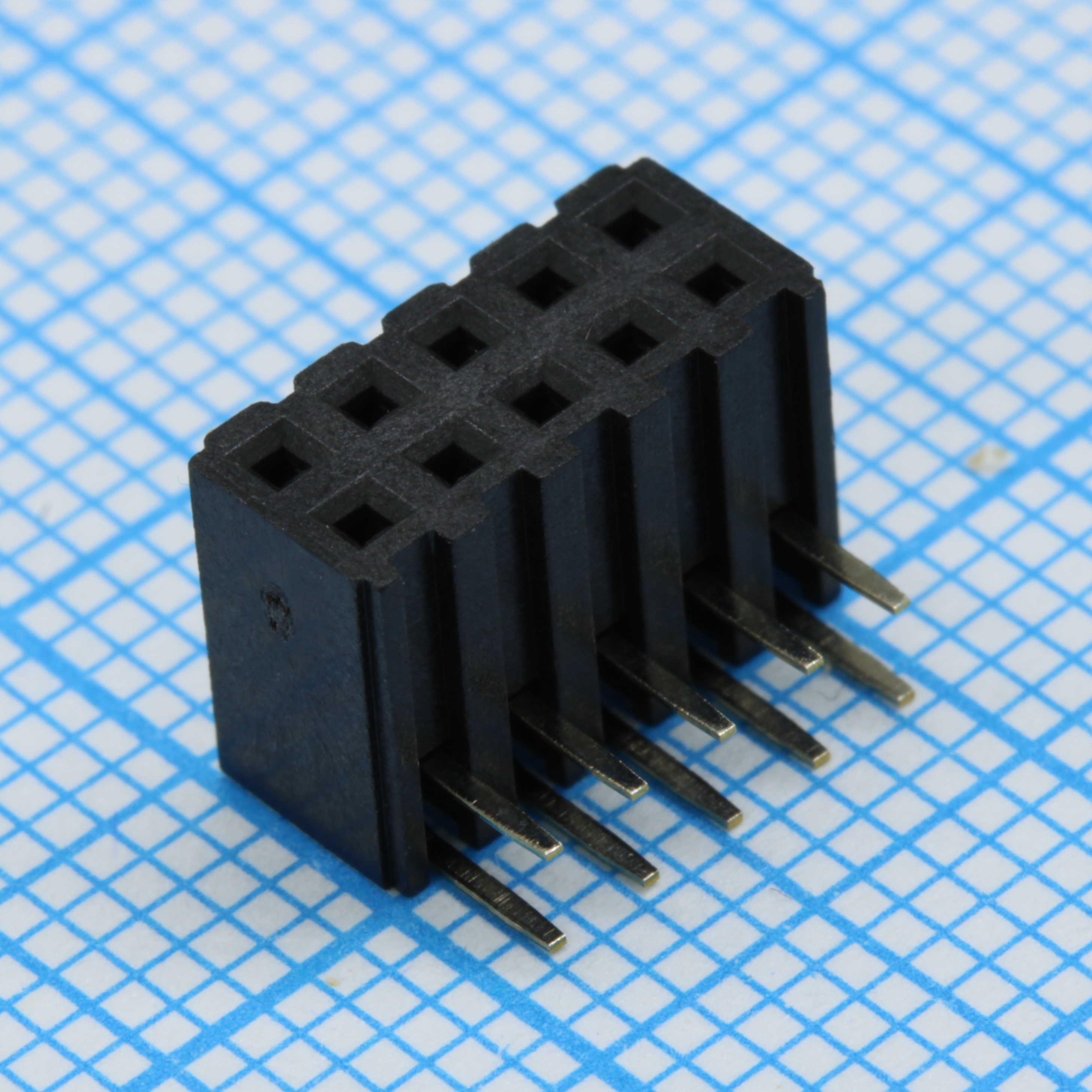 DS1026-13-2X5S8BR - Разъем на плату угловой (розетка) 2х5 контактов шаг 2 мм