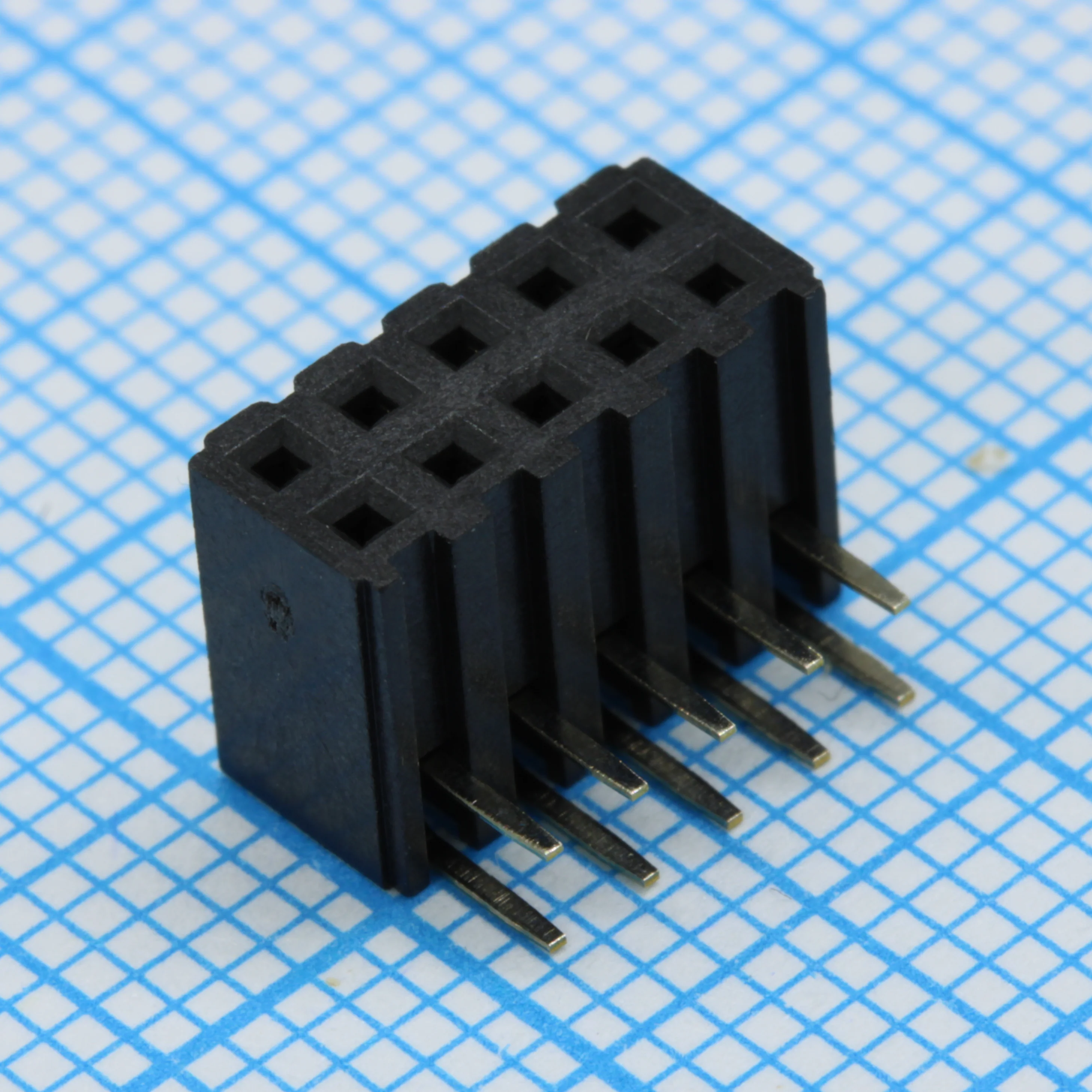 DS1026-13-2X5S8BR - Разъем на плату угловой (розетка) 2х5 контактов шаг 2 мм