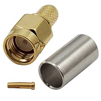 RP-SMA-C58P - Разъем высокочастотный, гнездо RP-SMA обжимное на кабель RG58