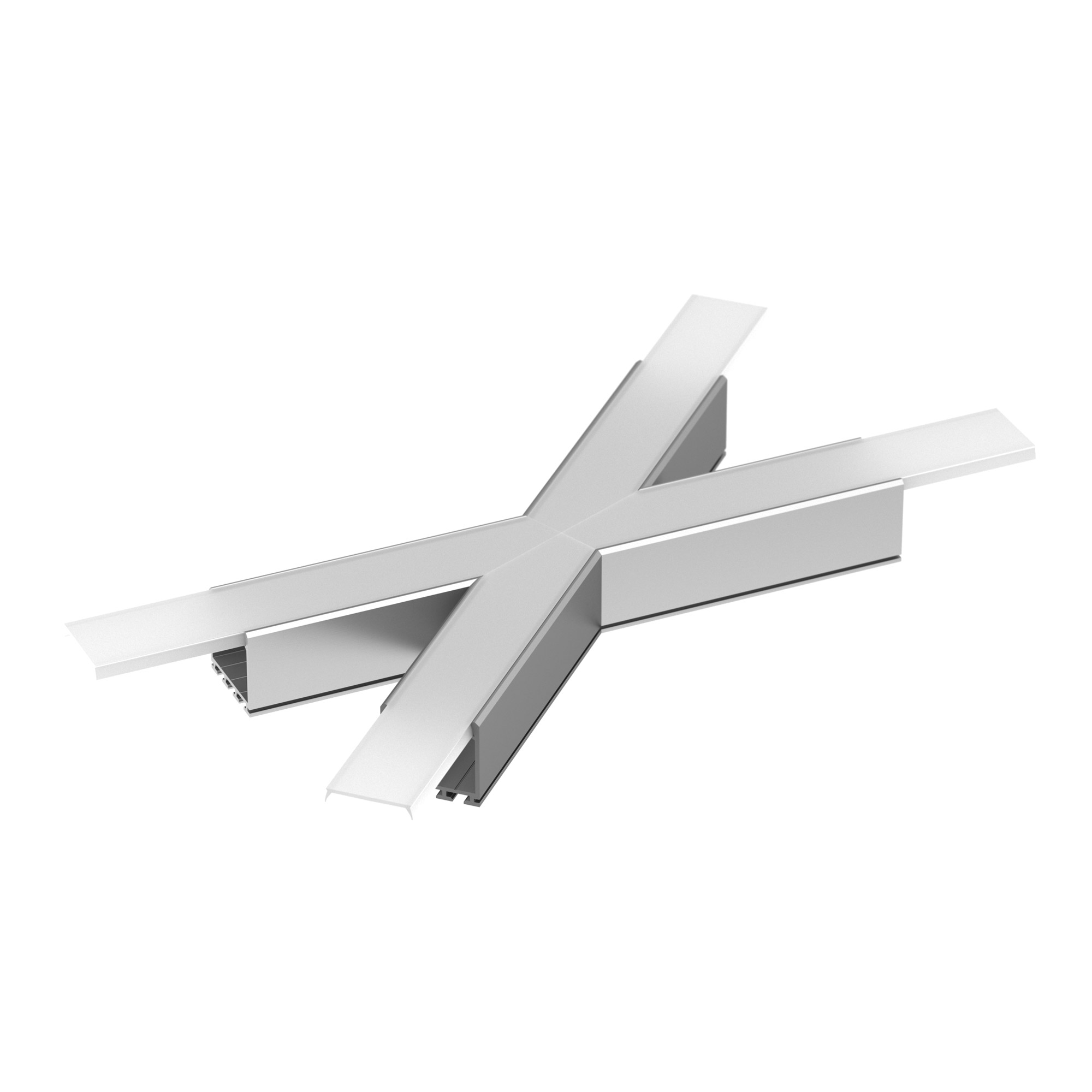 Крестовина PLS-LOCK-H25-Х135 (с экраном MAT-L) 026245 - Крестовина в сборе, для соединения 4-х профилей PLS-LOCK-H25 под углом 135°. В комплекте матовый экран (арт.019189), соединители.