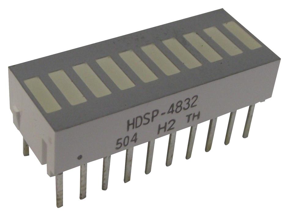 HDSP-4832 - 10 сегментный индикатор/3-красных, 4-желтых, 3-зеленых