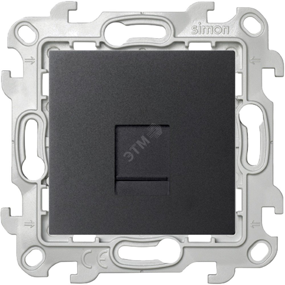 Розетка компьютерная СП 24 RJ45 кат.5E UTP IP20 механизм графит 2410598-038