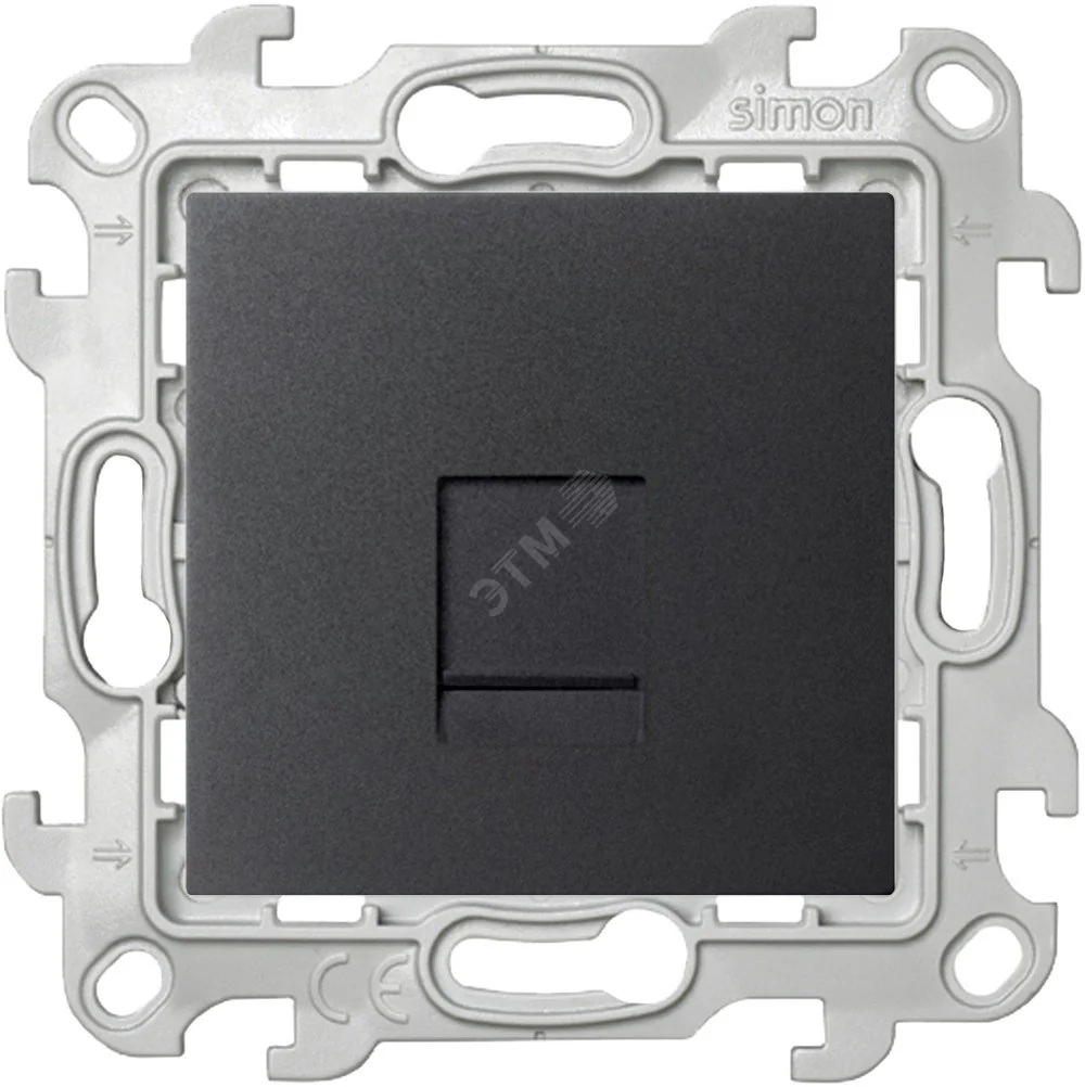 Розетка компьютерная СП 24 RJ45 кат.5E UTP IP20 механизм графит 2410598-038