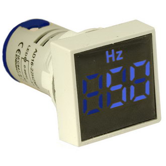 DMS-414 - Цифровой LED частотомер AC 0-99Гц, AD16-22HZMS, синий, установка на панель в отв d=22мм