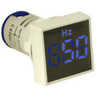 DMS-414 - Цифровой LED частотомер AC 0-99Гц, AD16-22HZMS, синий, установка на панель в отв d=22мм