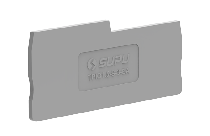 Торцевая крышка TPIO1.5-S-3-GY-EA - Торцевая крышка для клемм TPIO1.5-S-4…, цвет: серый