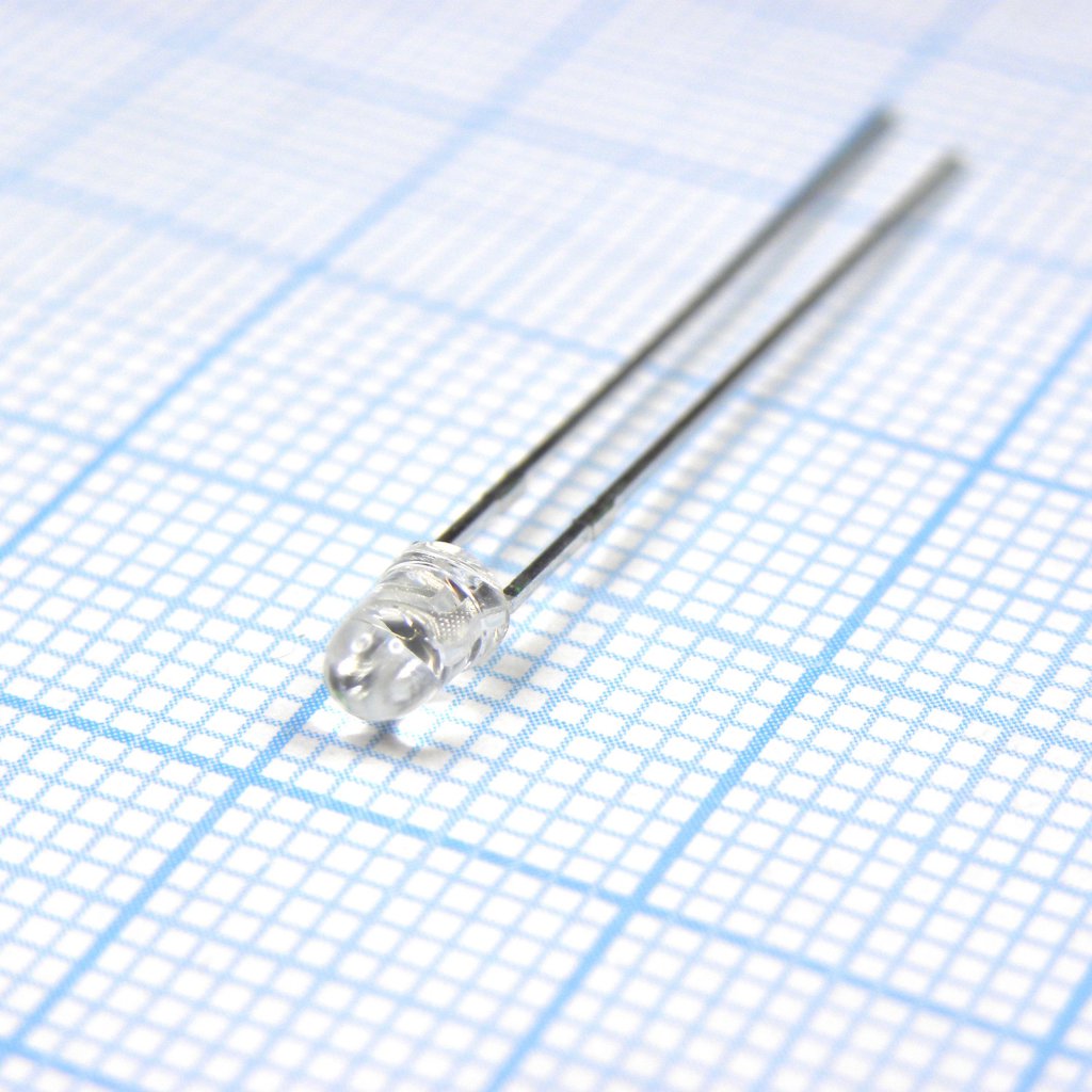 L-7104SEC - Светодиод 3мм/оранжевый/601нм/480-1300мкд/прозрачный/34°