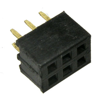 PBD2-6 (PBD2-2X3) 2.00 MM - Гнездо для плат 2.00 мм PBD2-6 (PBD2-2x3) 2.00 мм, 6 контактов