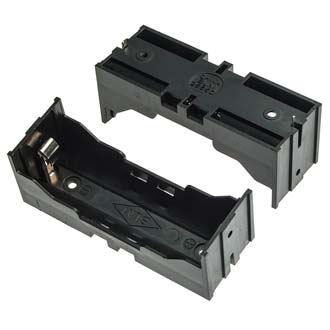 BATTERY HOLDER FOR LI-ION 1X26650 - Батарейный отсек с захватом для Li-ion 1X26650, открытый