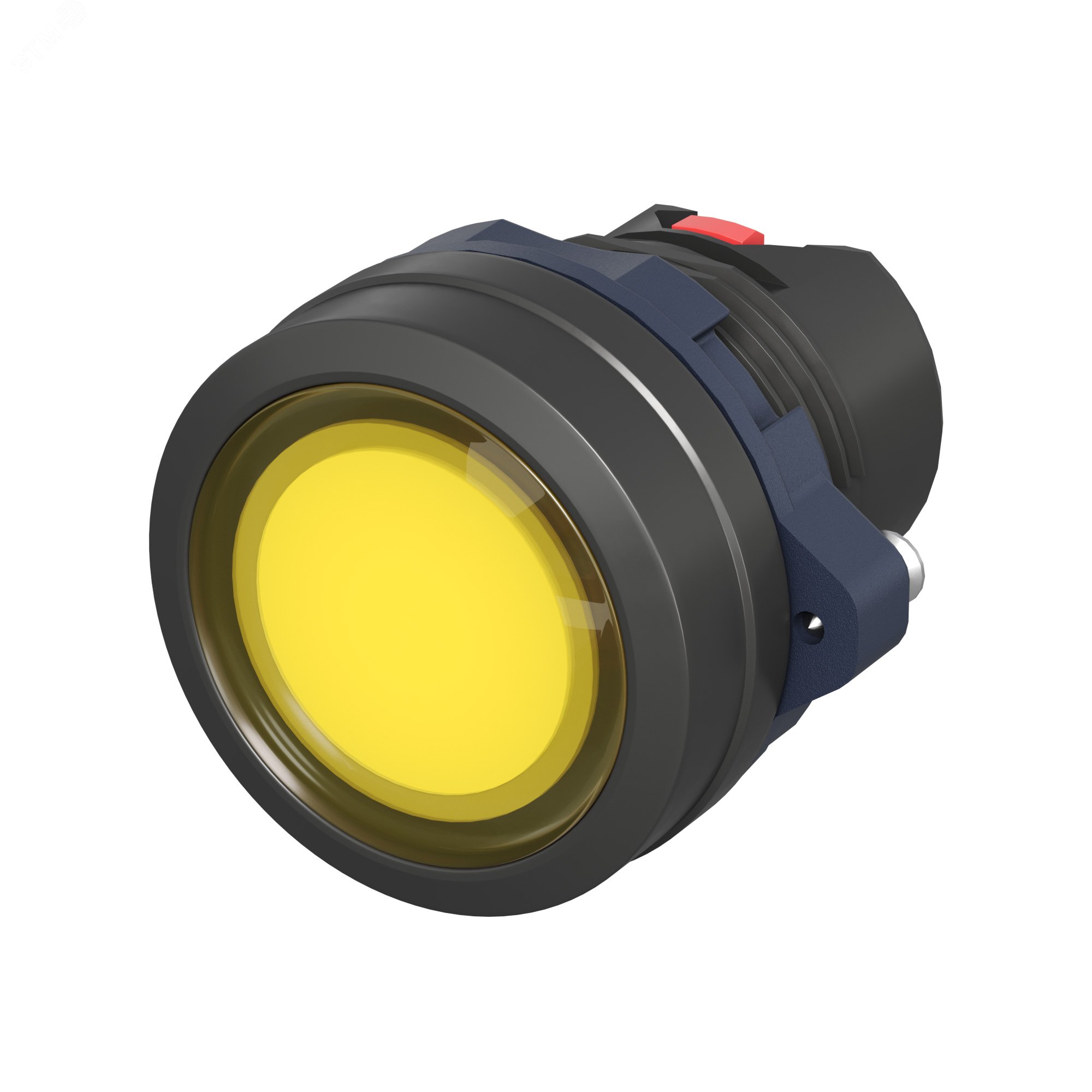 Головка кнопки плоская прозрачная без  фиксации, желтая M22P-FMLYP