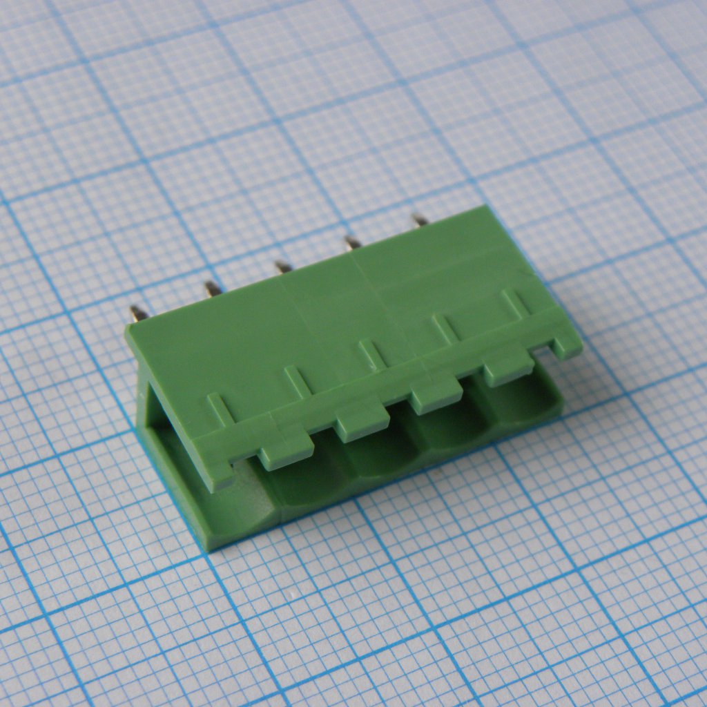 2EDGV-5.0-05P-14-00A(H) - Разъемный клеммный блок на плату, 5 контактов. Серия 2EDGV-5.0