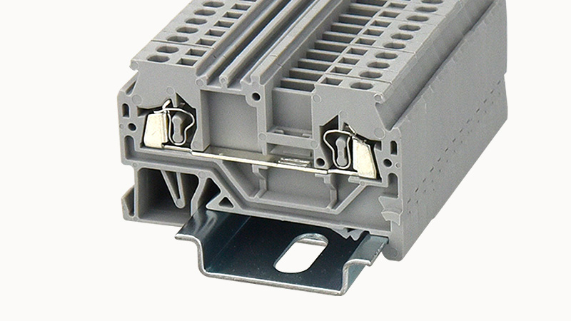 Проходная клемма WS1.5-01P-11 - Проходная клемма, тип фиксации провода: пружинный, номинальное сечение: 1.5 мм кв., 18A, 800V, ширина: 4 мм, цвет: серый, тип монтажа: DIN35