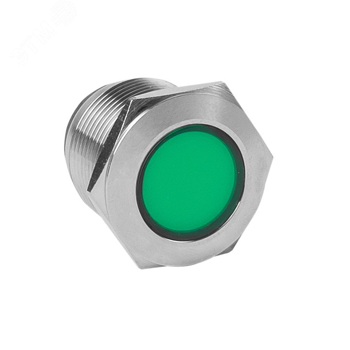 Лампа зеленая сигнальная S-Pro67 19 мм 230В PROxima s-pro67-321 - Лампа сигнальная d19-230V зел мет